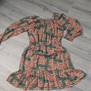 Floral Green Dress